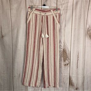 Jolt Linen Striped Drawstring Pants